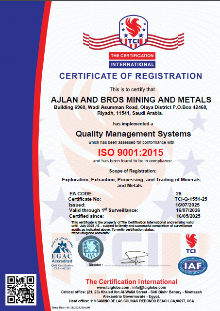 ISO 9001 Certificate